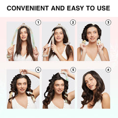 Hello Kitty x Kitsch XL Satin Heatless Curling Set- Heatless Hair Curler To Sleep In for Frizz-Free & Soft Curls, Comes with Bow Shape Design Hair Claw and Satin Scrunchies, Gifts for Women, 4pc Set