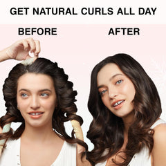 Hello Kitty x Kitsch XL Satin Heatless Curling Set- Heatless Hair Curler To Sleep In for Frizz-Free & Soft Curls, Comes with Bow Shape Design Hair Claw and Satin Scrunchies, Gifts for Women, 4pc Set
