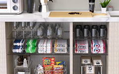 Simple Houseware Soda Can Organizer and Dispenser for Refrigerator / Pantry, Clear, Set of 2