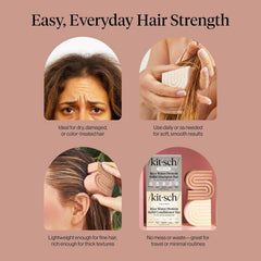 Kitsch Rice Water Protein Solid Shampoo and Conditioner Set for Hair Growth – Strengthening Hair Care Duo w/Rice Protein & Vitamins for Damage Repair – Paraben, Sulfate & Silicone Free, Made in USA